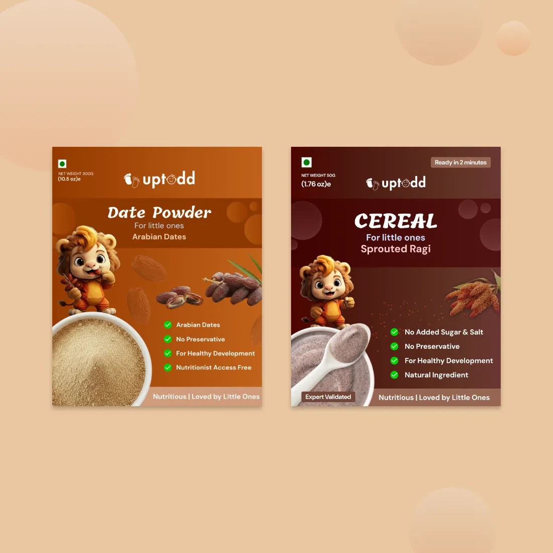 Sprouted Ragi Cereal and Date Powder Combo | 500gm