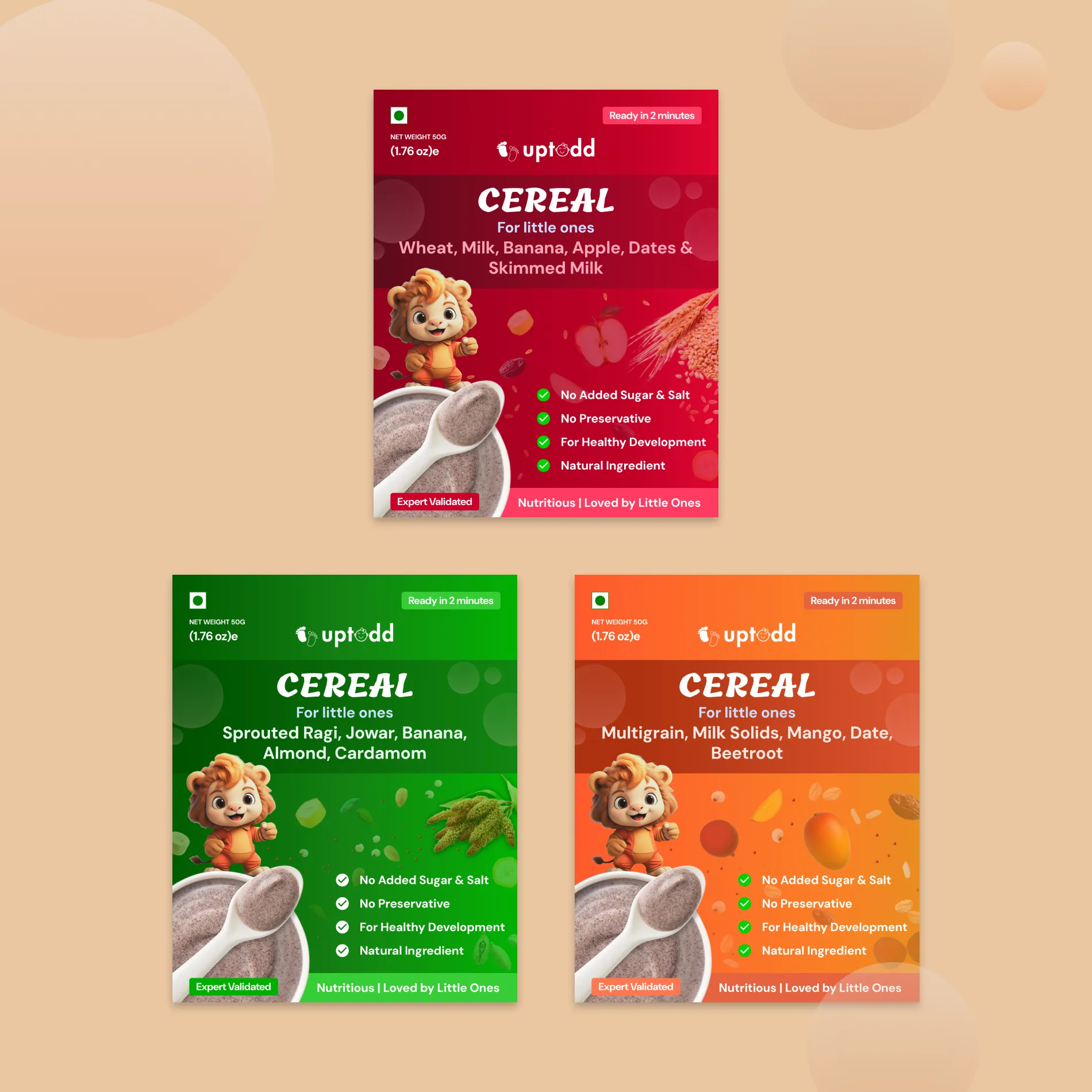 Best Seller  Combo - Trial Fruit Pack of 3 for Little Ones (600gm - 200gm * 3)